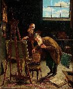 August Jernberg Interior from a Studio oil